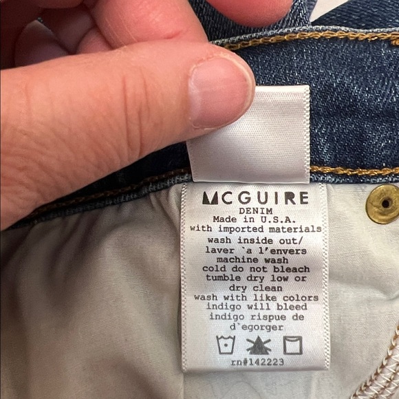 MCGUIRE DENIM SKIRT BUTTON FRONT A-LINE MIDI SIZE 30 - Picture 11 of 13